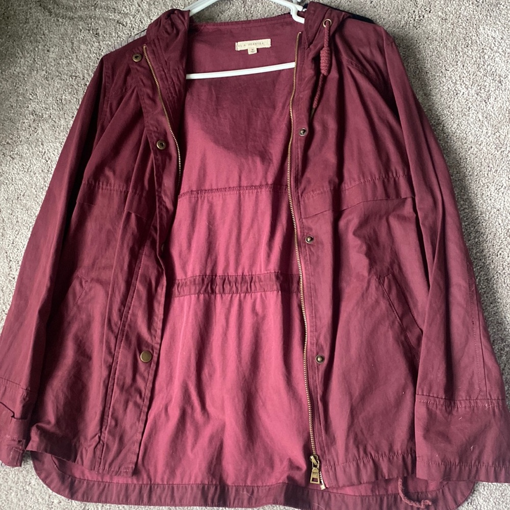La Hearts burgundy jacket